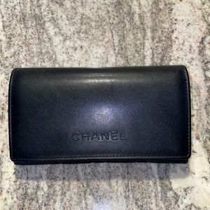 Large Chanel leather sunglasses case